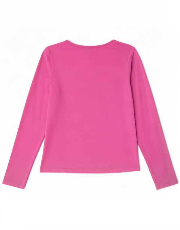 Fat Face Damen-Top, langärmelig, UK-Größe 8, Größe S, Rosa, Baumwolle