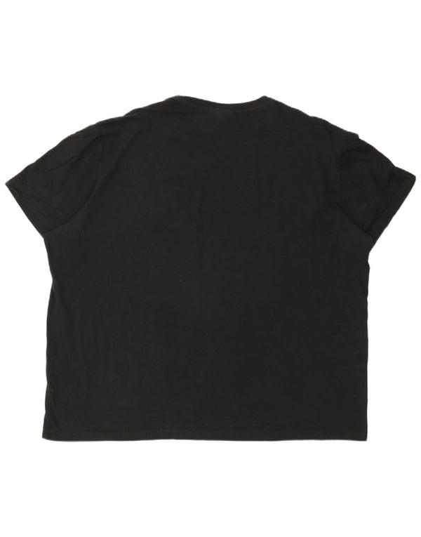 Lacoste Herren T-Shirt Top Größe 8 3XL Schwarze Baumwolle