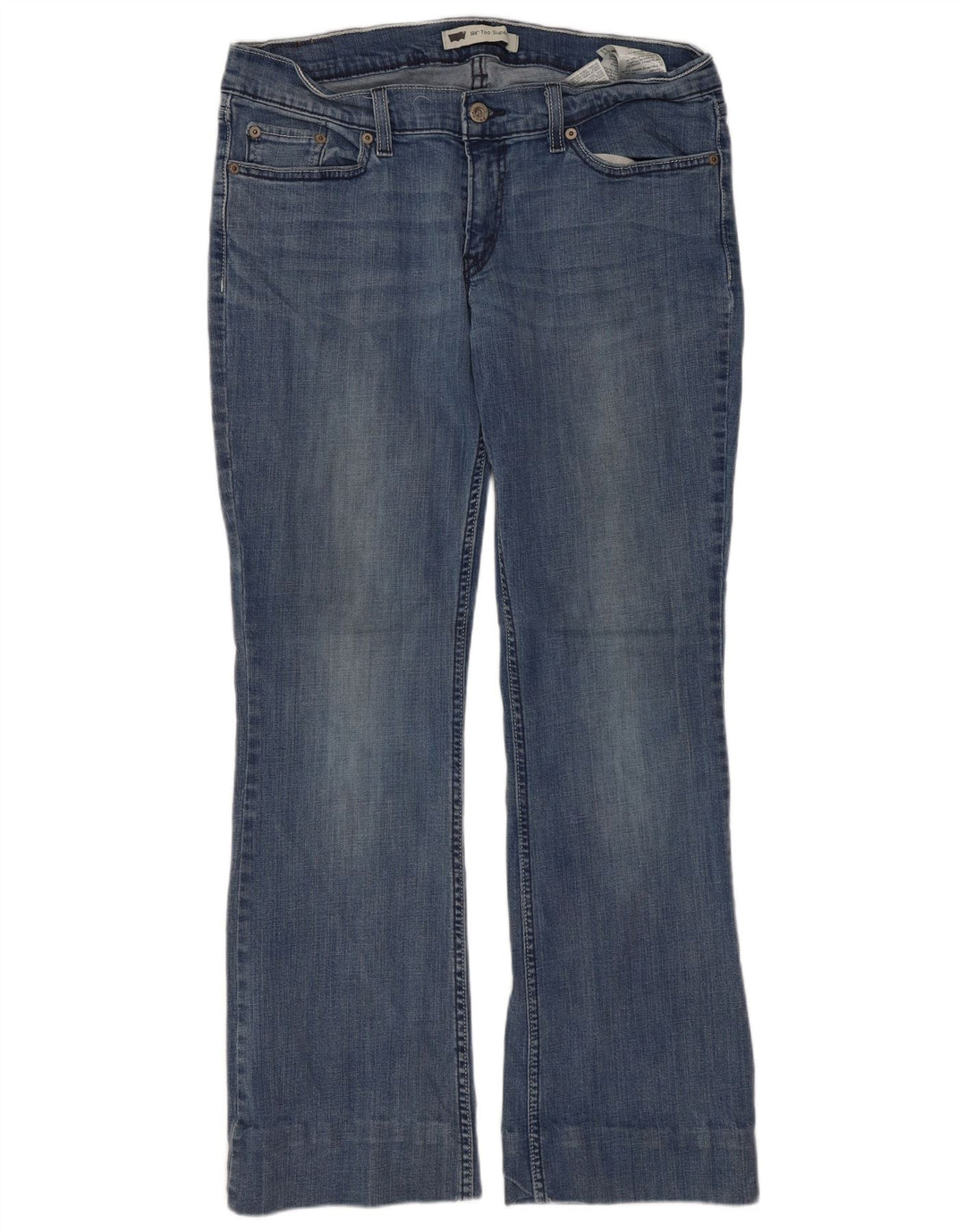 LEVI'S Damen 524 Super Low Bootcut Jeans US 11 Large W30 L28 Blaue Baumwolle