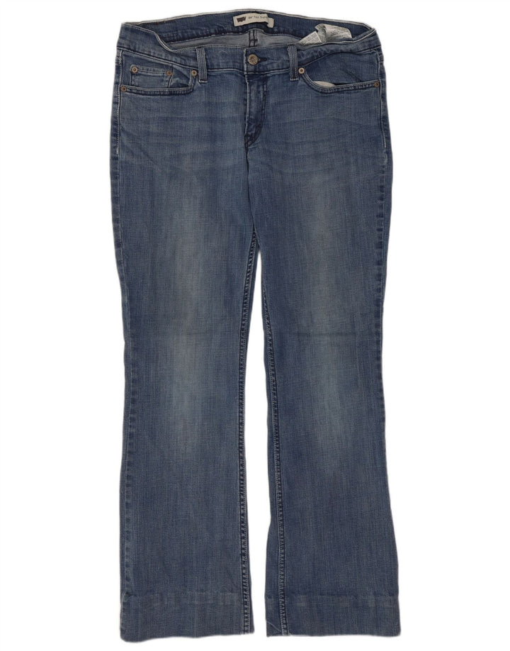 LEVI'S Damen 524 Super Low Bootcut Jeans US 11 Large W30 L28 Blaue Baumwolle