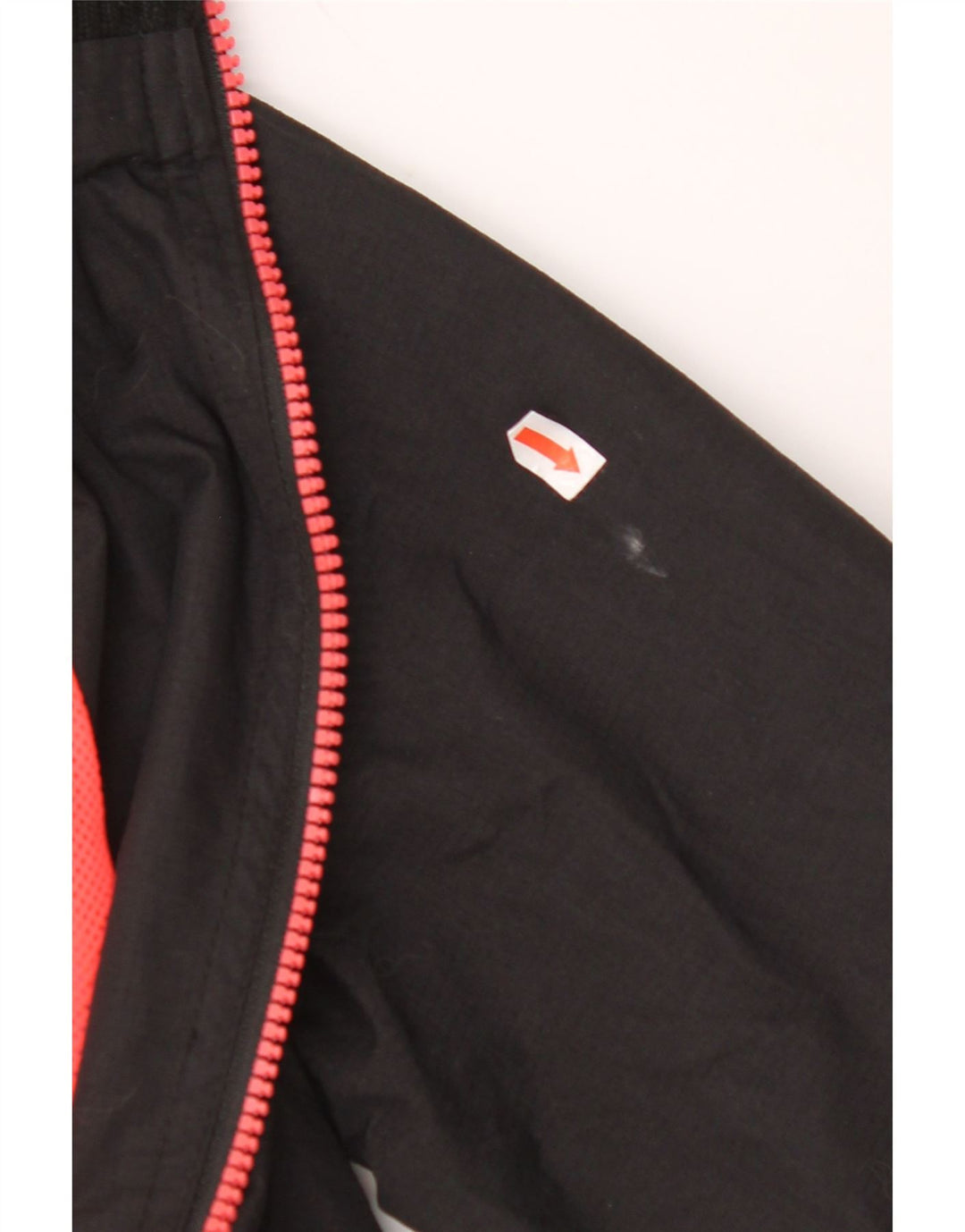 SUPERDRY Damen-Windbreakerjacke mit grafischer Kapuze, UK 10, Größe S, schwarzes Nylon