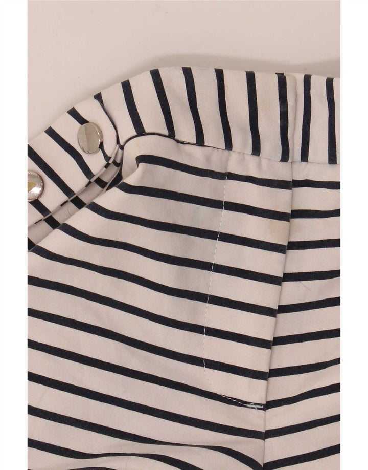 Zara Damen Regular Casual Shorts XS W28 Weiß gestreift