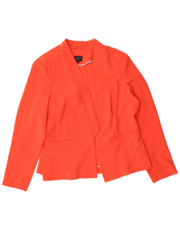 Marks & Spencer Offene Damen-Blazerjacke UK 18 XL Orange Polyester