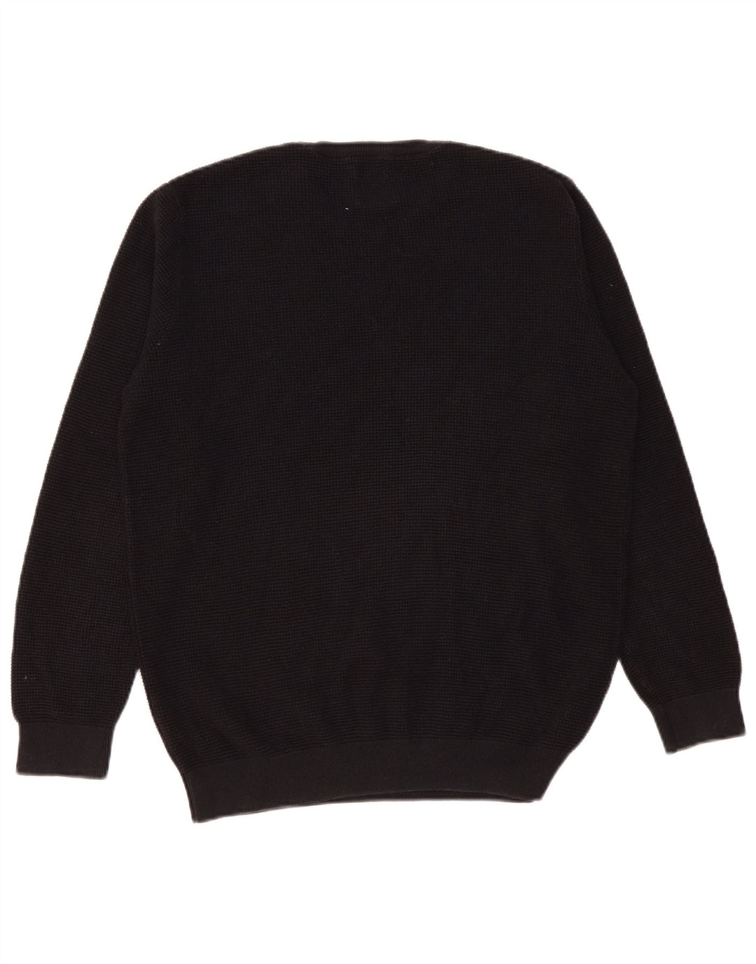 Zara Herren-Pullover mit Rundhalsausschnitt, mittlere schwarze Baumwolle