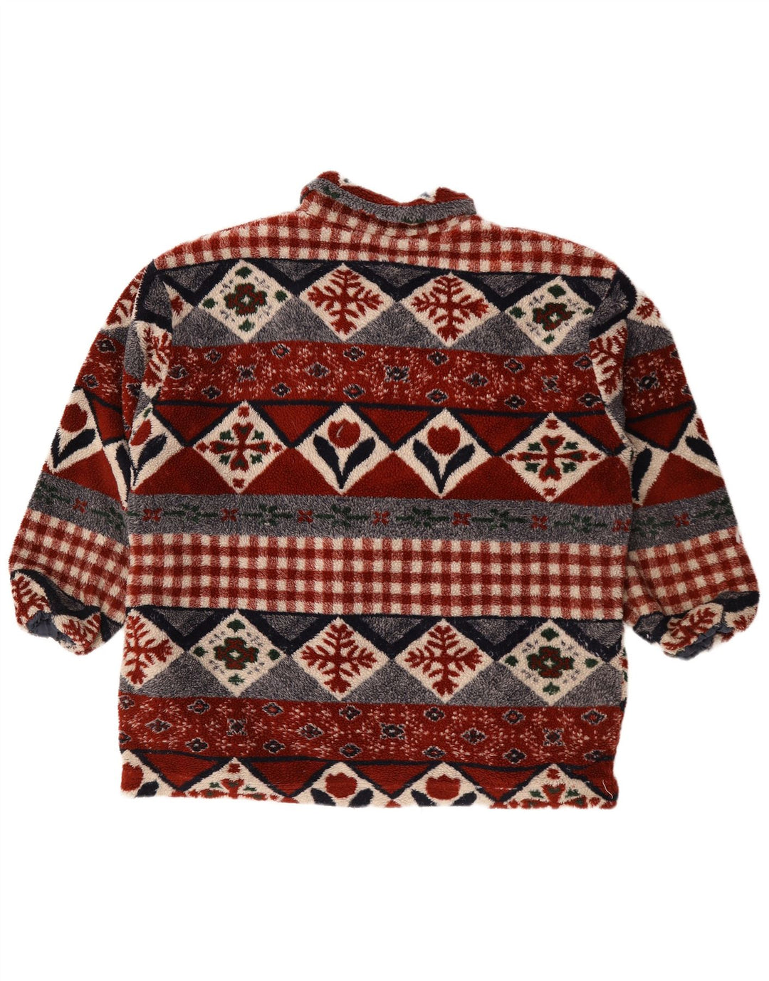 Vintage Herren Fleecejacke UK 44 2XL Mehrfarbig Geometrisch