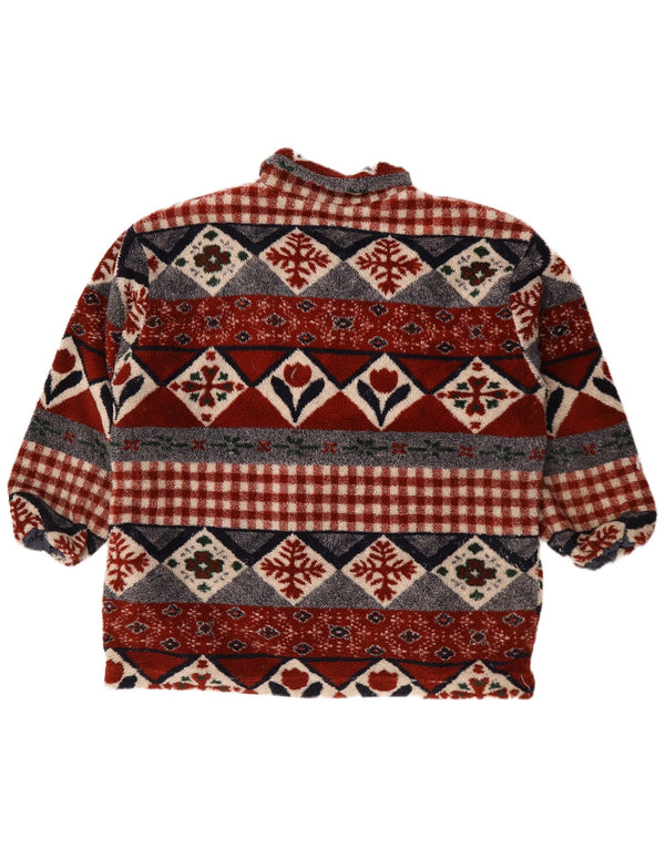 Vintage Herren Fleecejacke UK 44 2XL Mehrfarbig Geometrisch