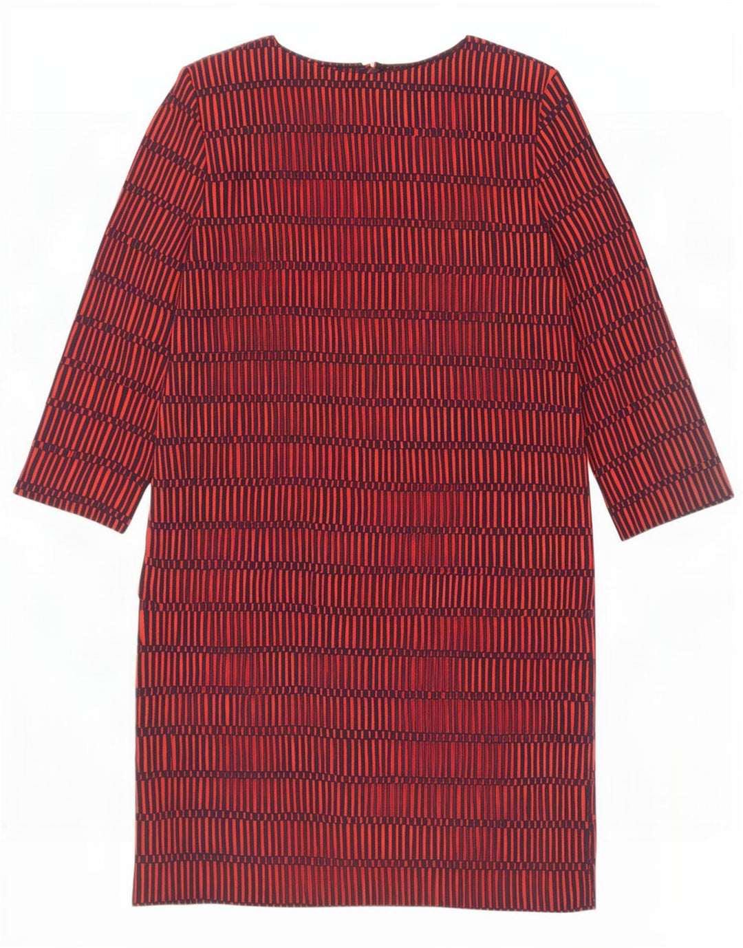 Boden Damen-Etuikleid mit 3/4-Ärmeln, Größe S, Rot, geometrisch, Polyester