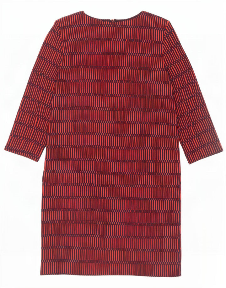 Boden Damen-Etuikleid mit 3/4-Ärmeln, Größe S, Rot, geometrisch, Polyester