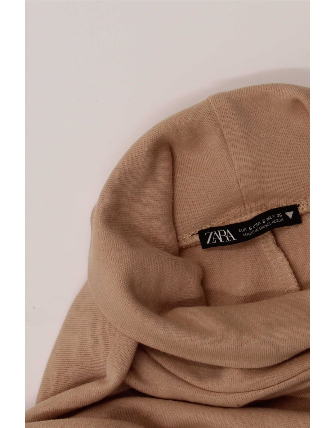 Zara Damen Etuikleid mit 1/2-Ärmeln, Gr. 8, Beige