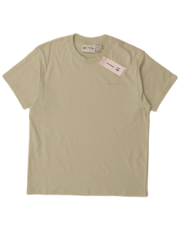 Adidas Herren Humanrace T-Shirt Top Small Grün Baumwolle