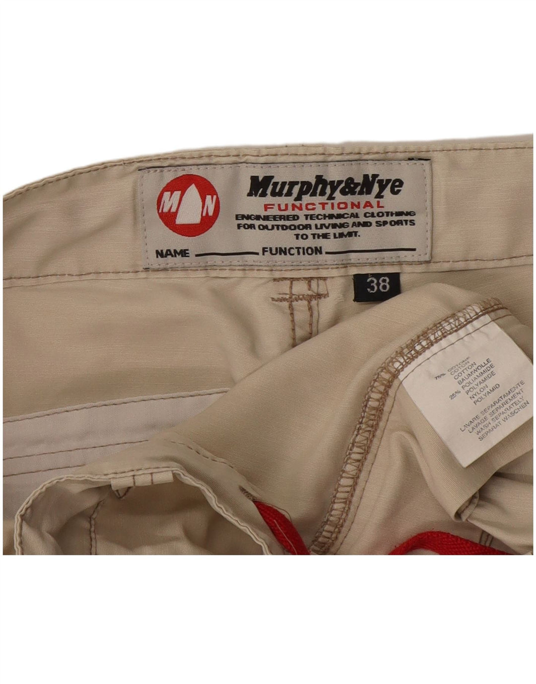 Murphy & Nye Herren Cargoshorts W38 XL Beige Baumwolle