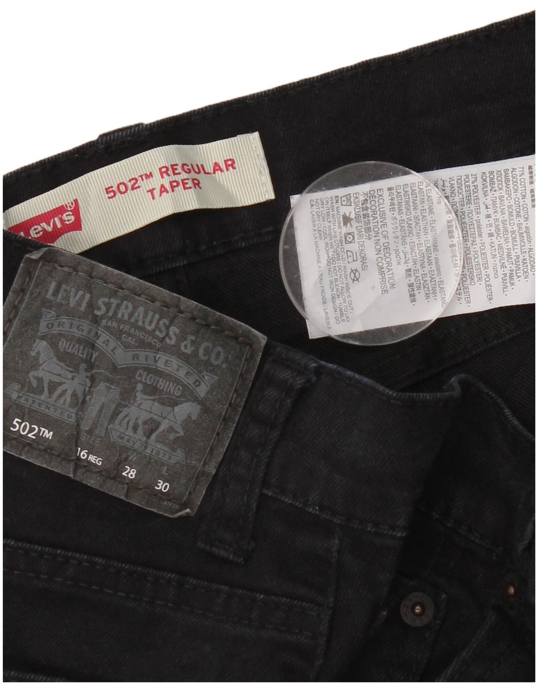 Levi's Damen 502 Regular Tapered Jeans W28 L30 Marineblaue Baumwolle