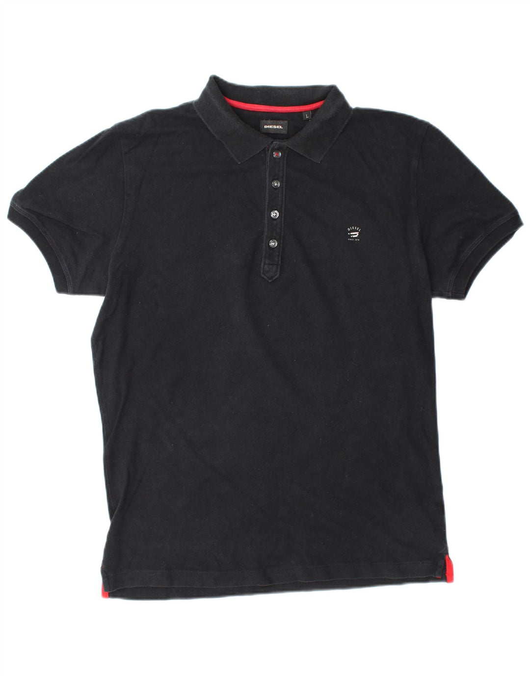 DIESEL Herren Poloshirt Große schwarze Baumwolle