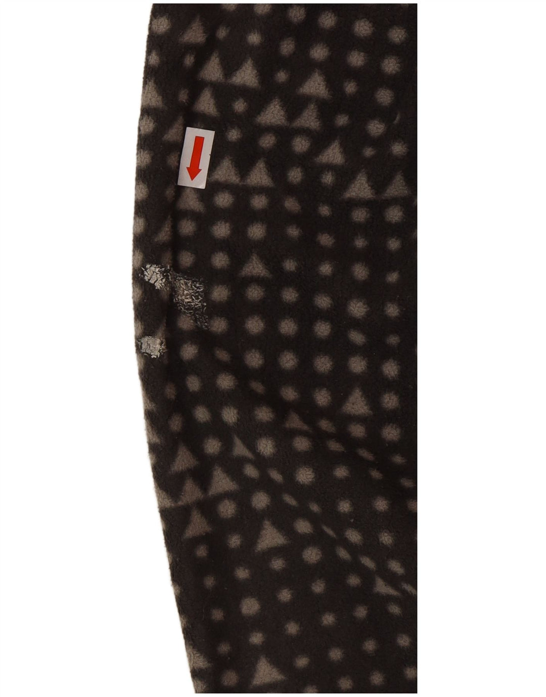 Eddie Bauer Damen Fleecejacke UK 14 Mittelgraues geometrisches Polyester