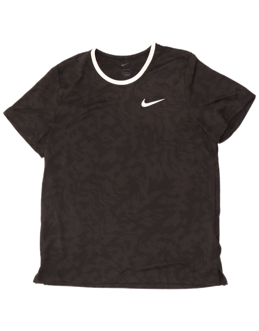 Nike Herren Dri Fit T-Shirt Top Large Schwarz Camouflage Polyester