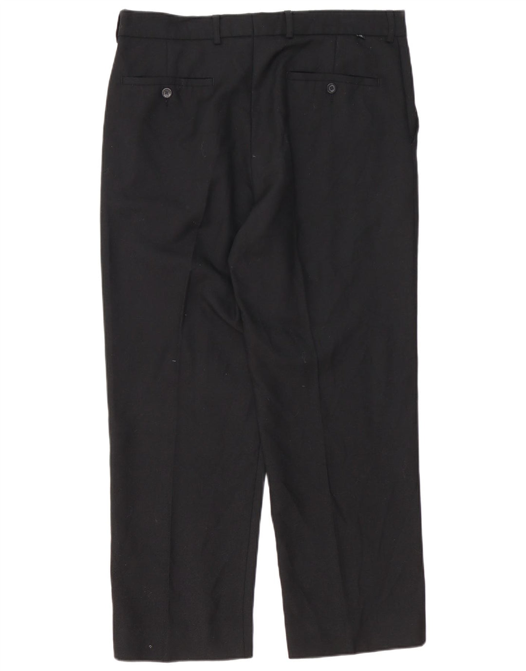 Farah Herren-Anzughose, gerade, W36, L29, Schwarz, Polyester