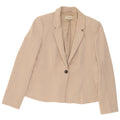 Hobbs Damen-Blazerjacke mit 1 Knopf, UK 16, Größe L, Beige, Polyester