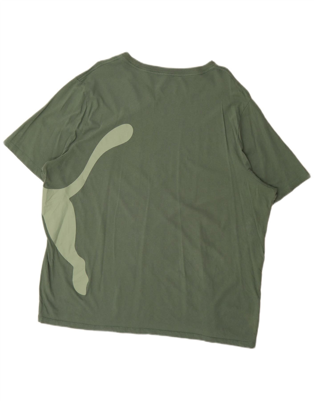 PUMA Herren Grafik T-Shirt Top 2XL Grüne Baumwolle