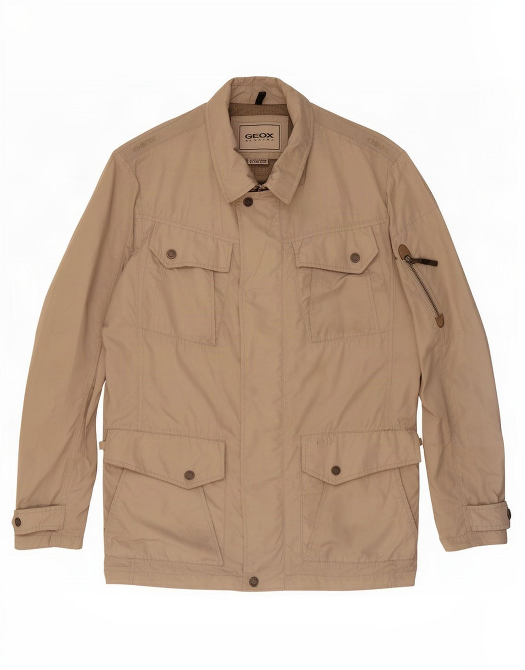 Geox Herren Respira Utility Jacke UK 40 Large Beige Polyester
