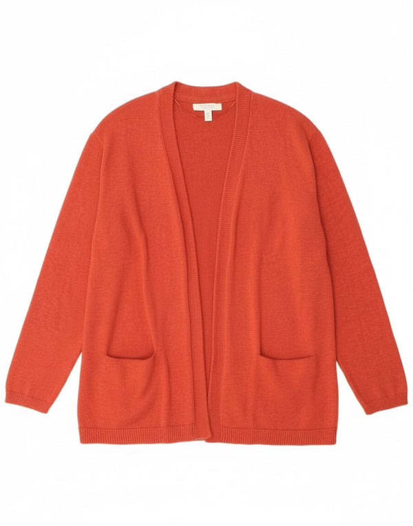 Seasalt Cornwall Offener Damen-Cardigan-Pullover UK 16 Large Orange Baumwolle