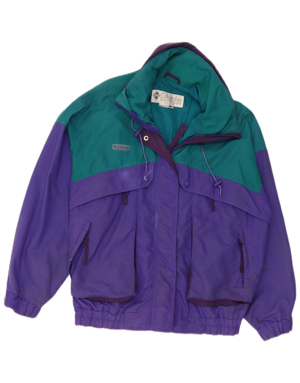 Columbia Damen Übergroße Windjacke UK 16 Large Lila Colourblock