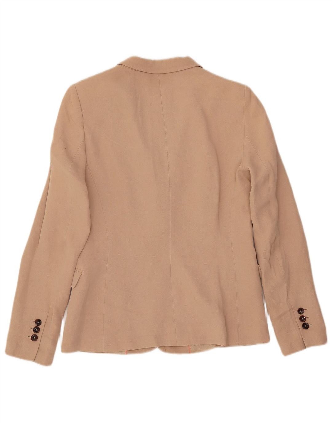 Massimo Dutti Damen 1-Knopf-Blazerjacke EU 38 Small Beige Acryl