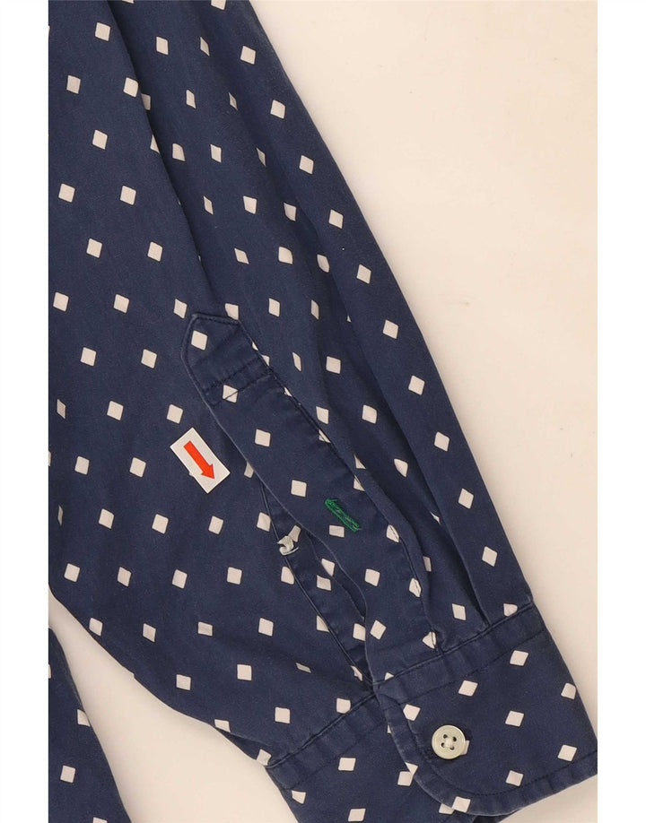 Tommy Hilfiger Herren-Hemd, groß, marineblau gepunktet, Baumwolle