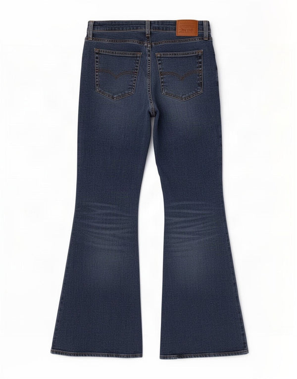 Levi's Damen 726 Flared Jeans W30 L30 Blaue Baumwolle