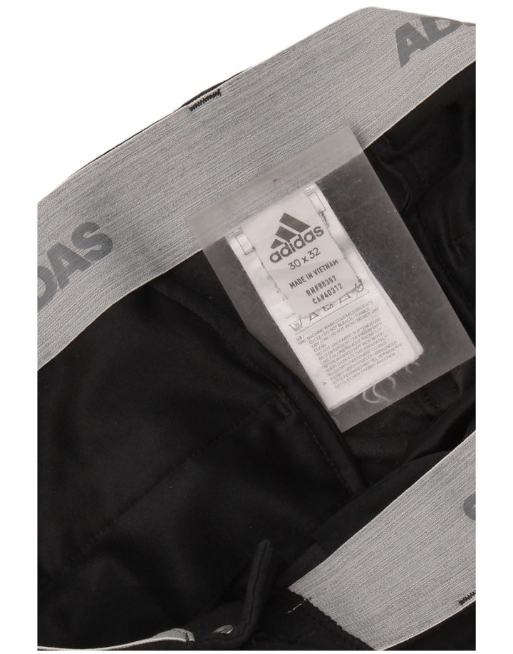 ADIDAS Herren Straight Chino Hose W30 L32 Schwarz Polyester