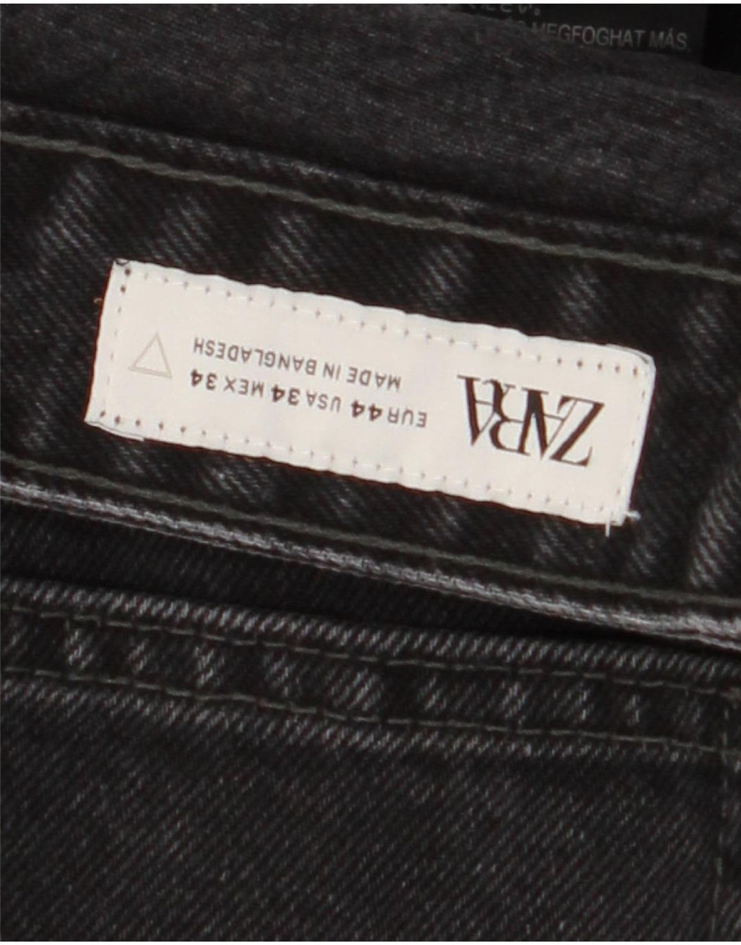 Zara Herren Tapered Jeans W34 L26 Schwarze Baumwolle