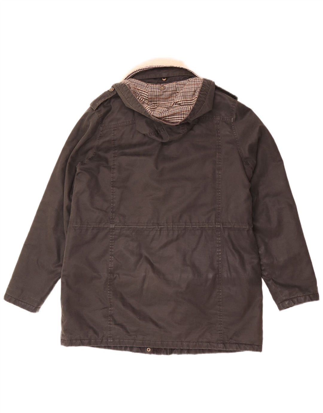 Fat Face Damen-Parka mit Kapuze, UK 12, mittelschwarz, Baumwolle