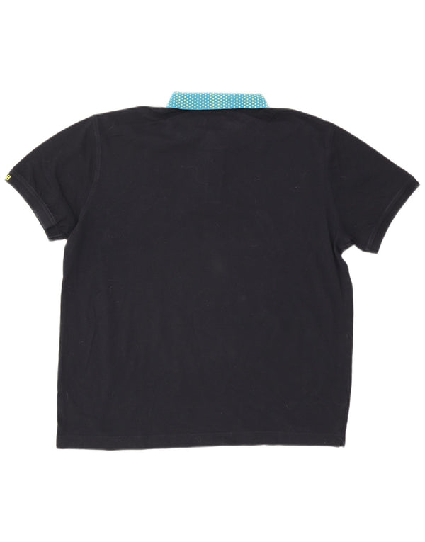 Harmont & Blaine Herren-Poloshirt mit normaler Passform, 3XL, Marineblau, Farbblock