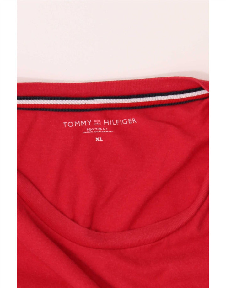 Tommy Hilfiger Herren Grafik T-Shirt Top XL Rot