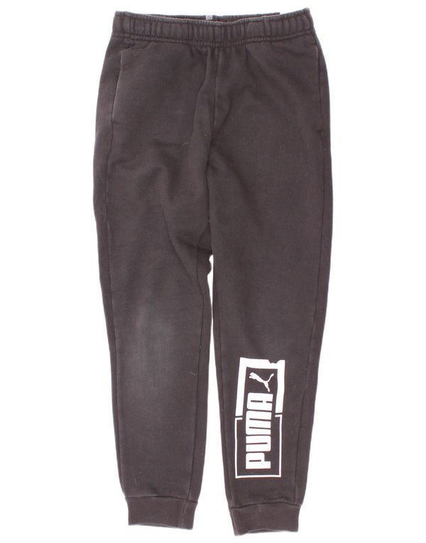 Puma Jungen Graphic Trainingshose Jogger 9–10 Jahre schwarze Baumwolle