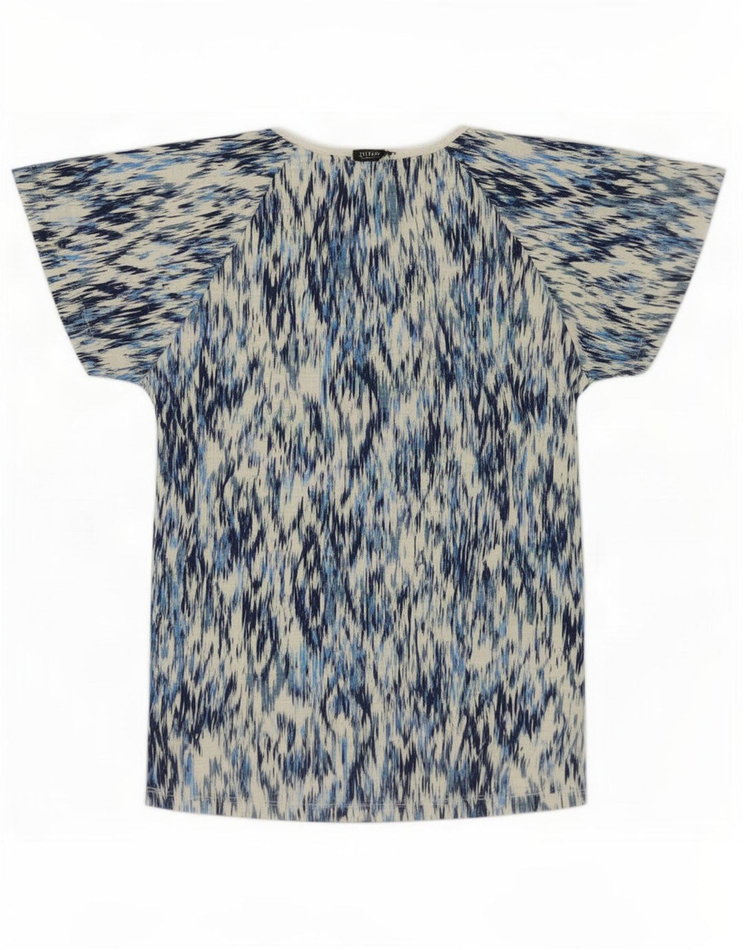 M&Co Damen-Blusenoberteil, UK 10, Größe S, Blau, Ikat-Baumwolle