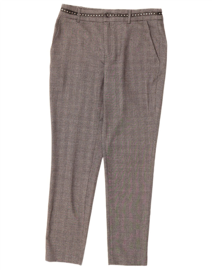 Guess Slim Chino-Hose für Damen, W27 L28, grau kariertes Polyester