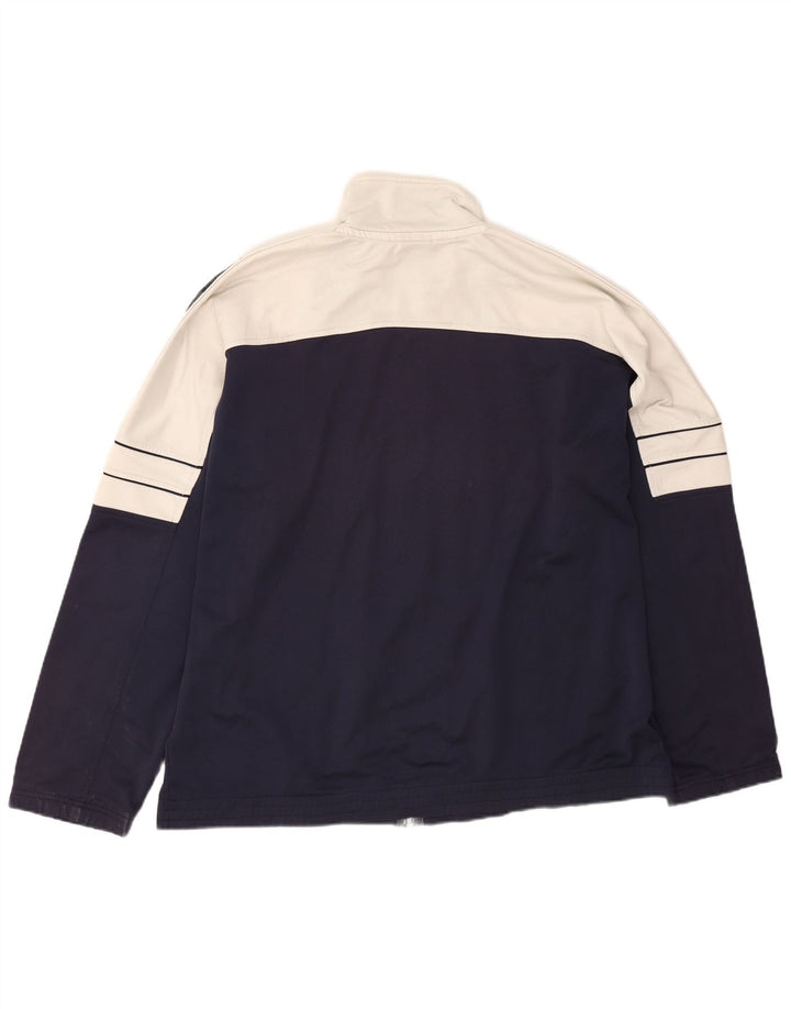 Asics Herren-Trainingsanzugoberteil, Jacke, 2XL, Marineblau, Farbblock