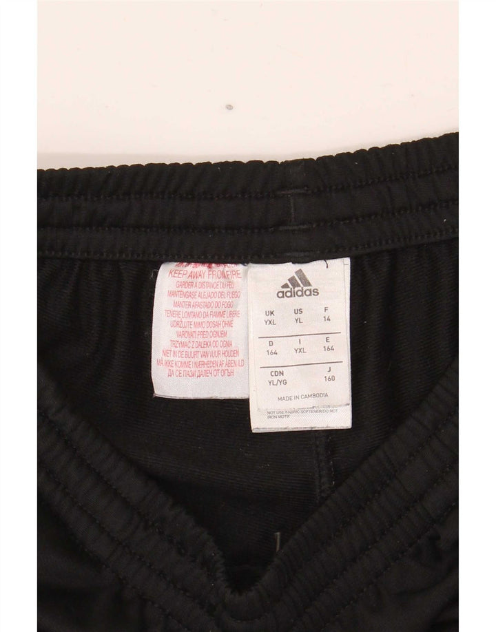 Adidas Jungen-Trainingshose, Jogginghose, 13–14 Jahre, schwarzes Polyester