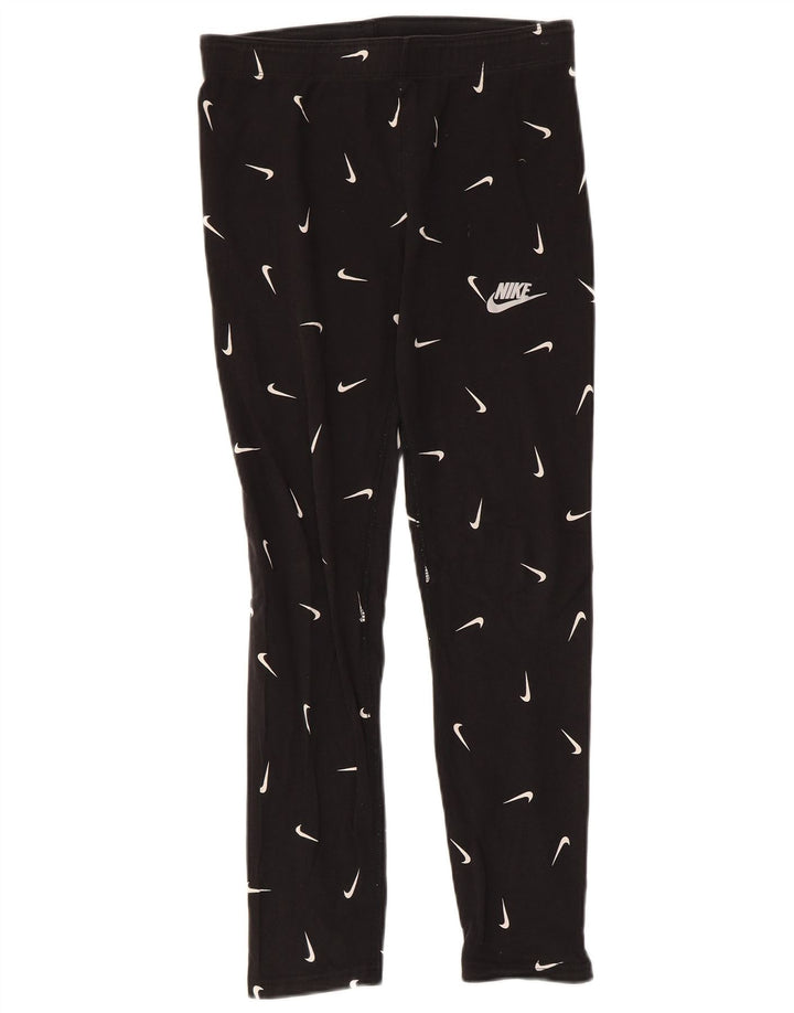 NIKE Tight Fit Grafik-Leggings für Mädchen, 13–14 Jahre, XL, schwarze Baumwolle
