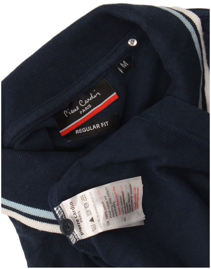 Pierre Cardin Herren-Poloshirt mit normaler Passform, mittelmarineblaue Baumwolle