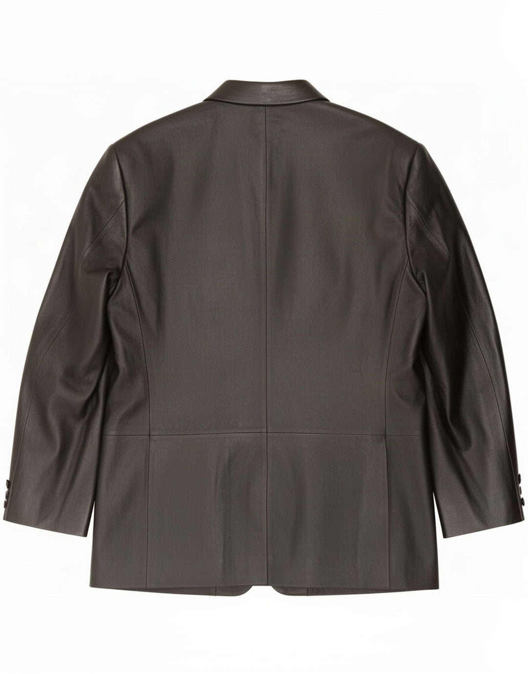 Kartel Herren 3-Knopf-Lederblazerjacke UK 40 Large Schwarz