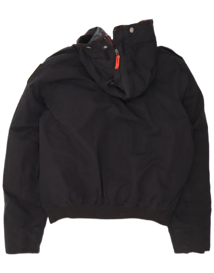 Tommy Hilfiger Herren Denizen Kapuzen-Bomberjacke UK 42 XL Schwarz Polyester