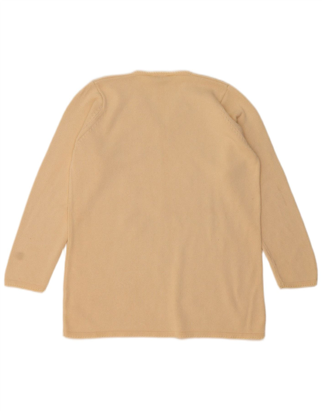 Marks & Spencer Damen-Pullover mit V-Ausschnitt, Gr. 12, Mittelbeige mit Blumenmuster