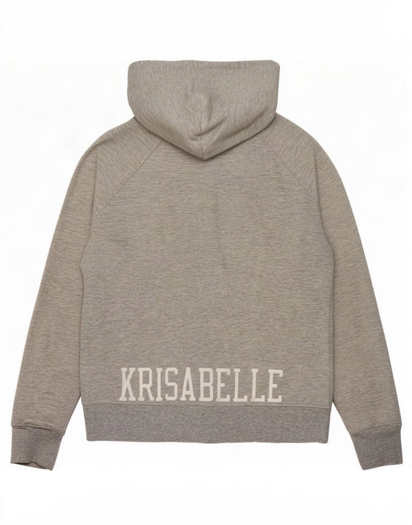 Gap Damen Krisabelle Graphic Zip Hoodie Pullover UK 16 Large Grau meliert
