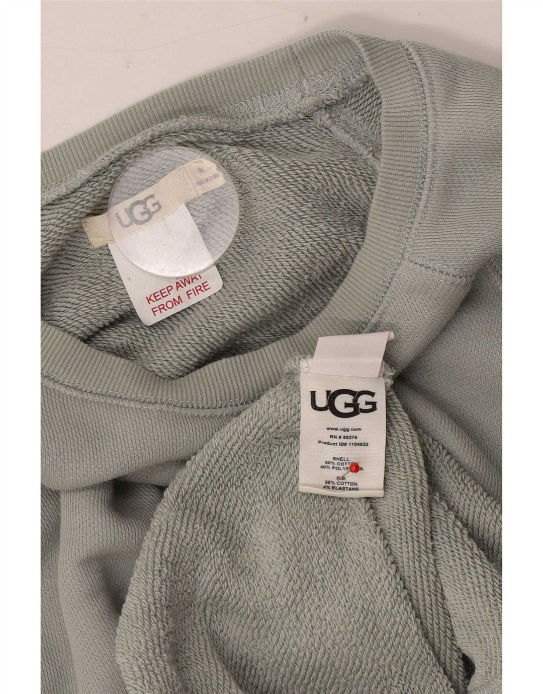 UGG Damen-Trainingsanzug in Übergröße mit Grafik, UK 14, Mittelgrün, Farbblock