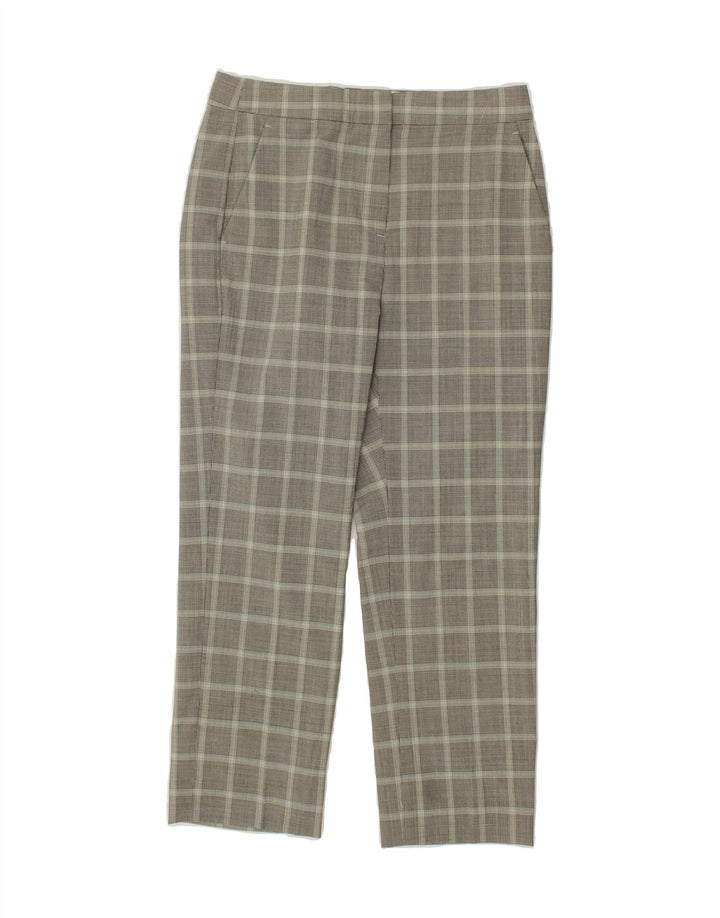 J. CREW Womens Kate Straight Chino Trousers US 6 Medium W30 L26 Grey Check Vintage J. Crew and Second-Hand J. Crew from Messina Hembry 