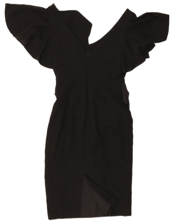 Ted Baker Damen, figurbetontes Kleid, Größe 1 XS, schwarze Wolle