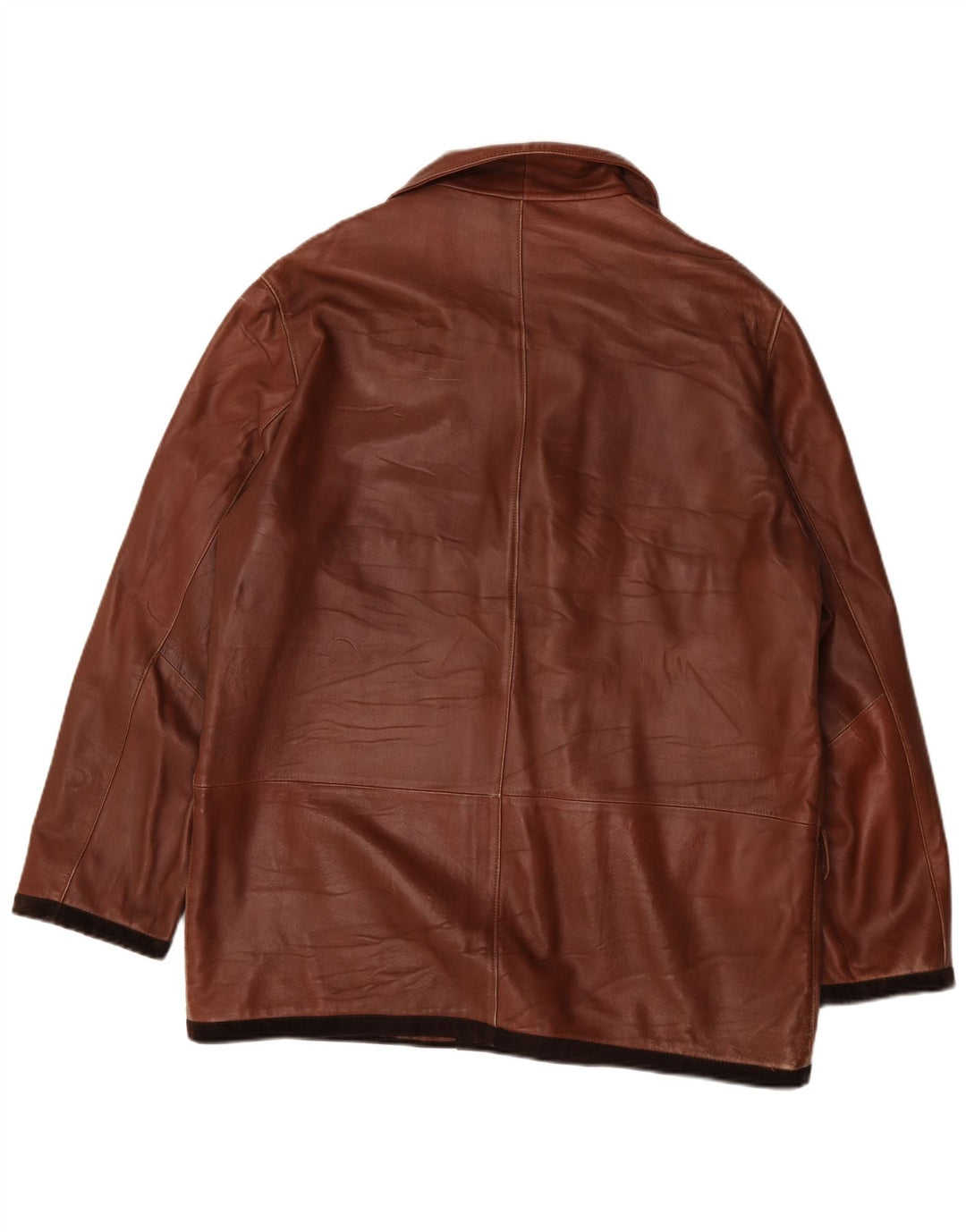 Marco Baldassari Herren Ledermantel UK 42 XL Braun