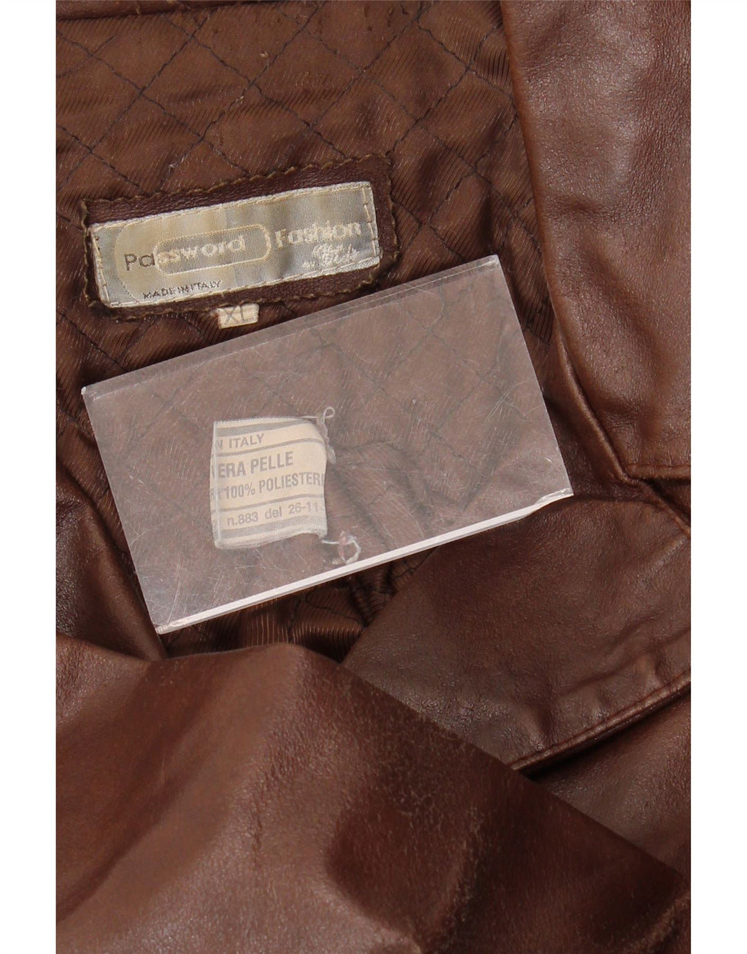 VINTAGE Damen Ledermantel UK 18 XL Braunes Leder