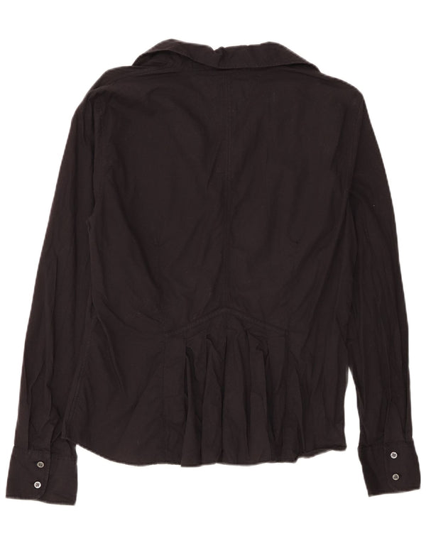 Tommy Hilfiger Damenhemd UK 14 Large Schwarz Baumwolle
